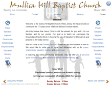 Tablet Screenshot of mullicahillbaptist.com
